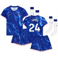 Echipament fotbal Chelsea Reece James #24 Tricou Acasa 2024-25 pentru copii maneca scurta (+ Pantaloni scurti)